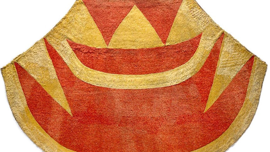 Red and yellow feather cape