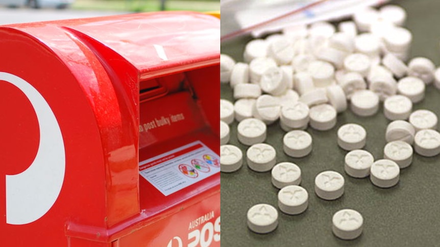 Composite post box and drug pills
