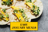 Mango and haloumi tacos, tomato and basil rice paper rolls and cold chicken ramen are easy January meals.