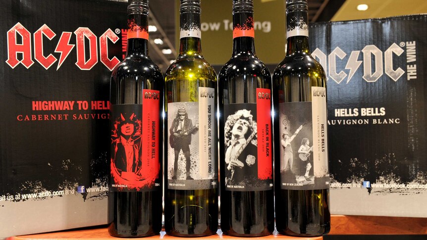 AC/DC and Warburn Estate winery release 'AC/DC The Wine' in Melbourne.