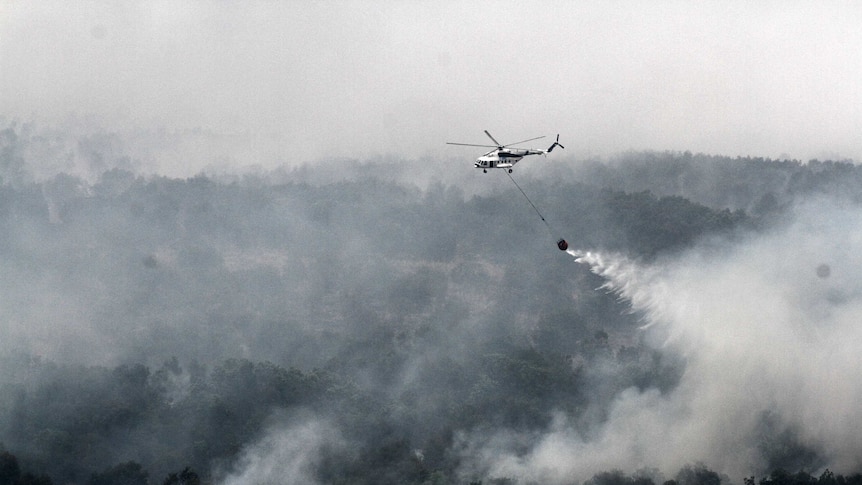 Water-bombing Indonesian fires