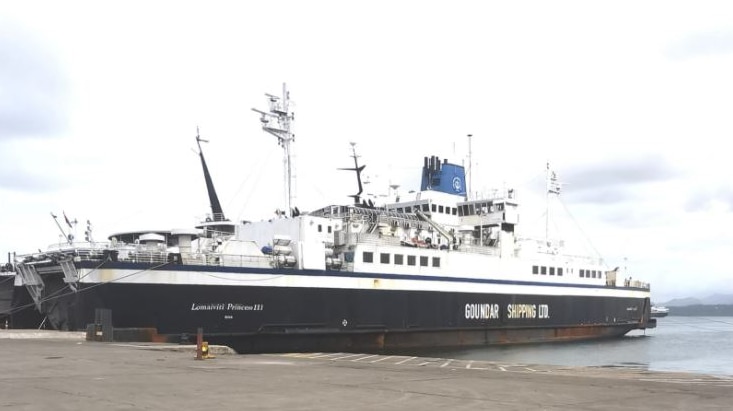 Goundar Shippings ferry Lomaiviti Princess 3 docked in Fiji.