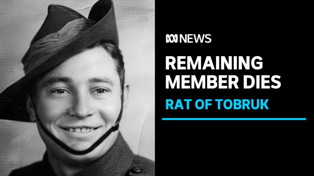 Remaining Member Dies, Rat of Tobruk: An old black and white photo of a man smiling while wearing a slouch hat.