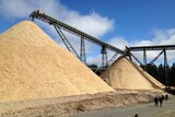 The re-opened Hampshire woodchip mill near Burnie