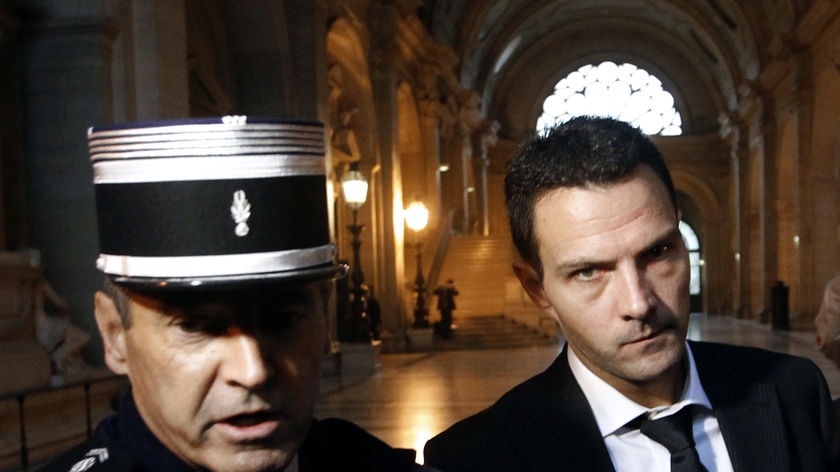 French rogue trader Jerome Kerviel escorted by French police