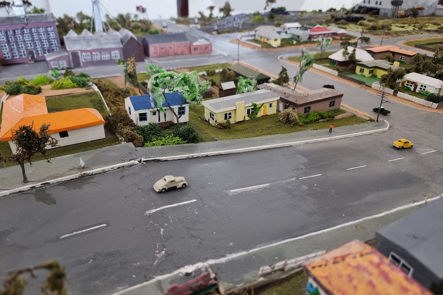 A replica of a suburban street.