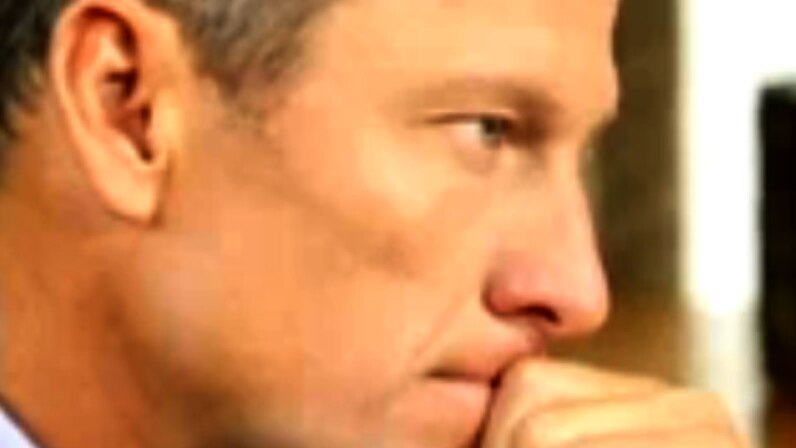 Lance Armstrong screen still from Oprah interview, Jan 16 2012
