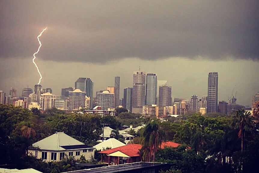 A bolt from the blue hits the Brisbane CBD