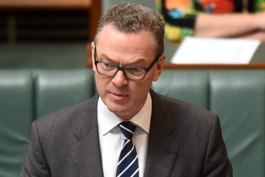 Education Minister Christopher Pyne in Parliament