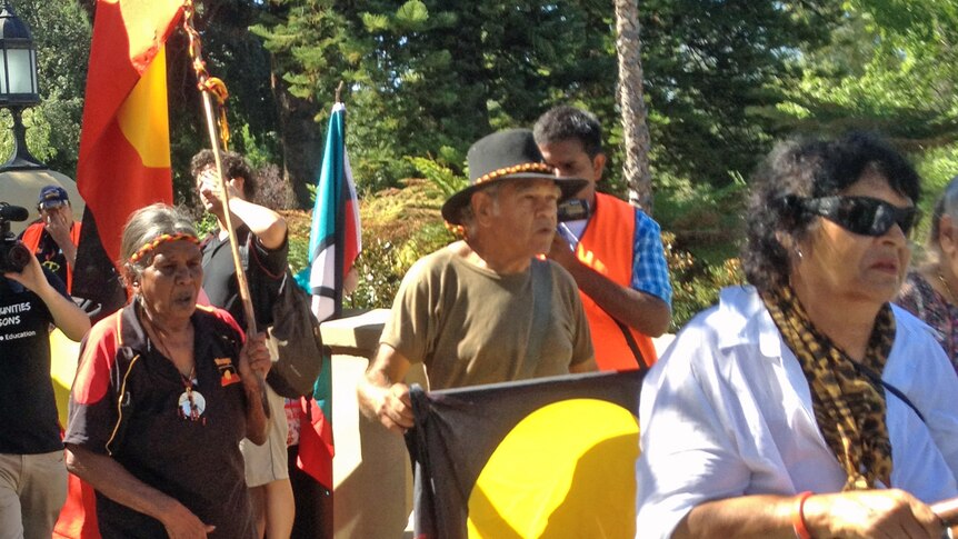Noongar activists on the march