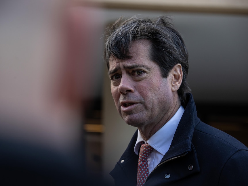 AFL chief executive Gillon McLachlan in Hobart