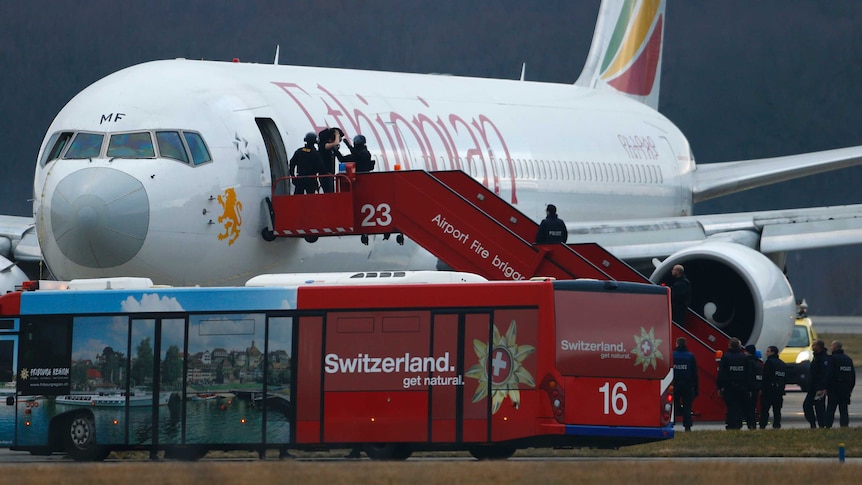 Passengers disembark hijacked plane