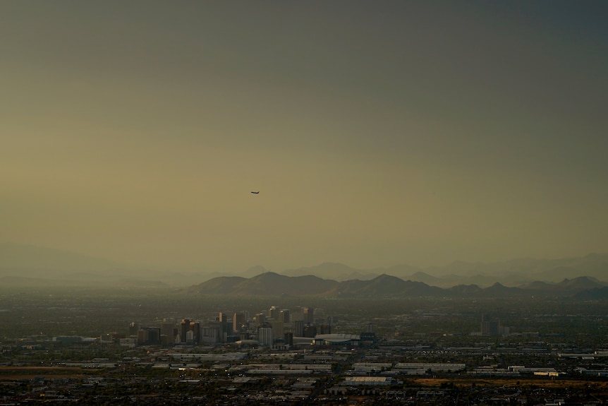 Muggy view of Phoenix 