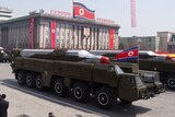 Musudan missile in North Korea, April 2012