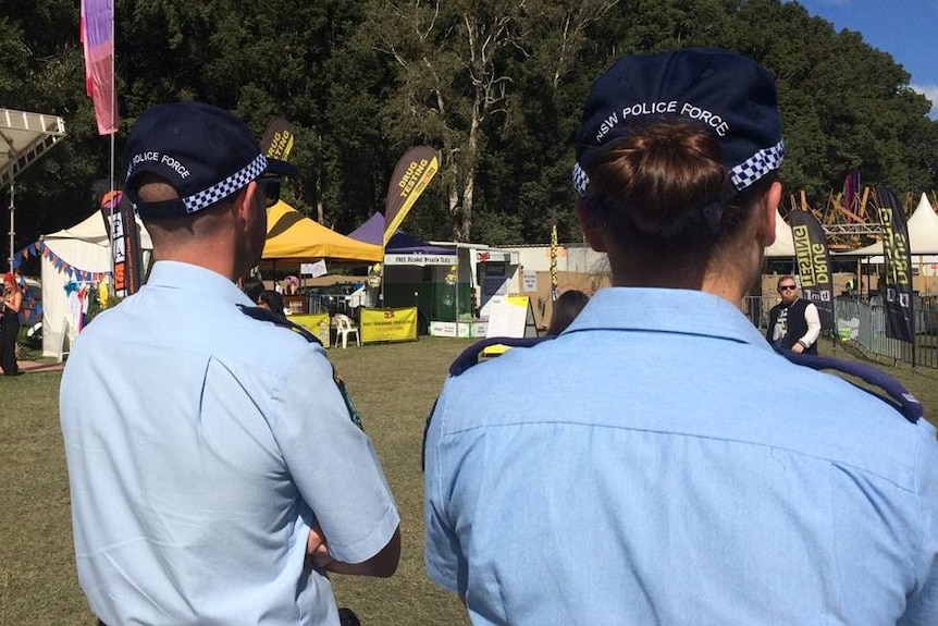 Two police officers at an event