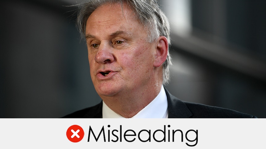 Mark Latham talking. VERDICT: Misleading with a red cross