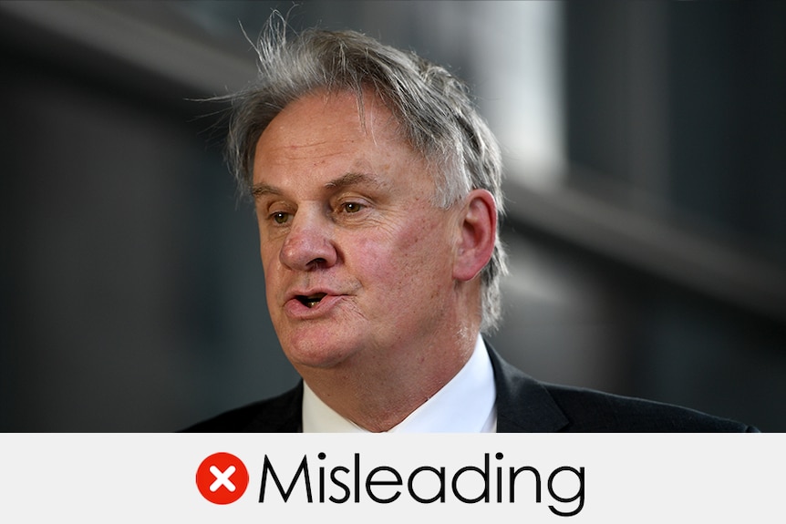 Mark Latham talking. VERDICT: Misleading with a red cross