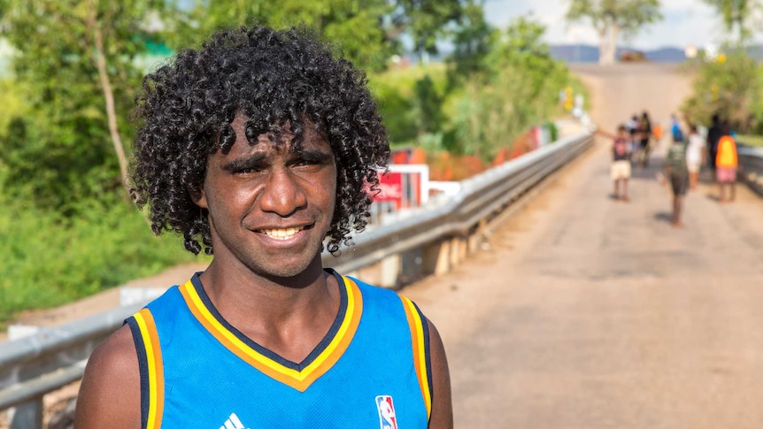 ABC TV's The Warriors actor Gordon Churchill in his home town of Warmun in Western Australia.