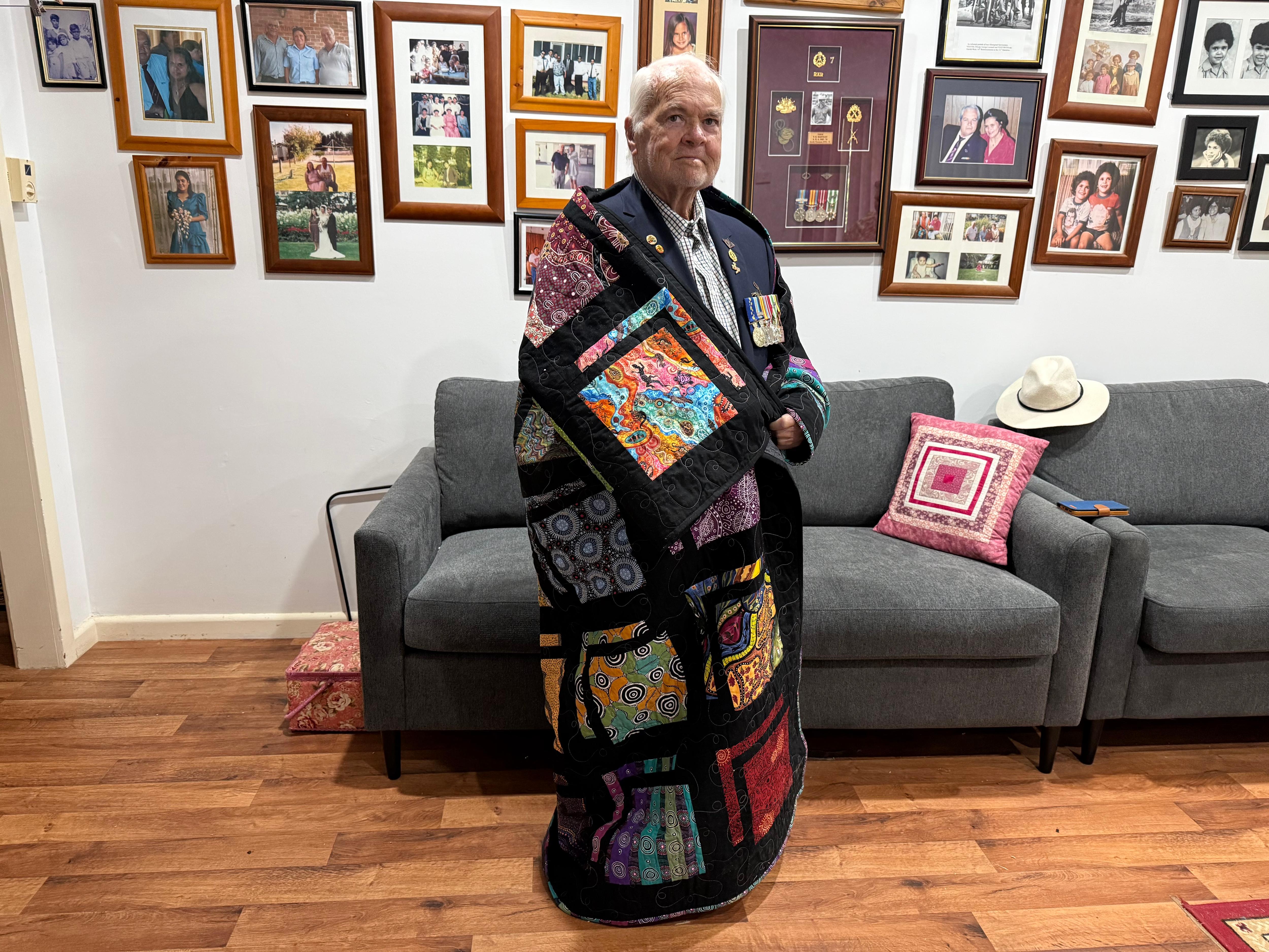 Surprise gift leaves Aboriginal war veteran 'pleased as bloody punch'