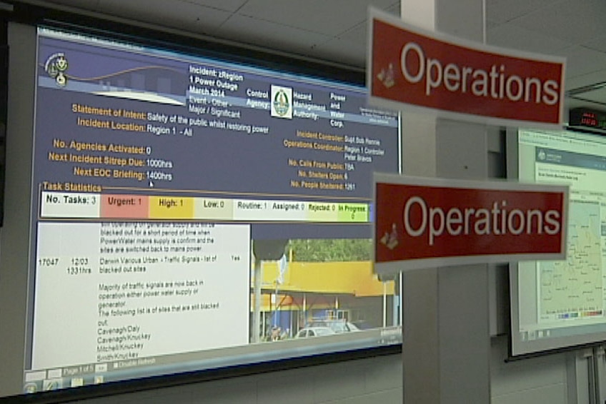 The critical incident management system at police headquarters in Darwin