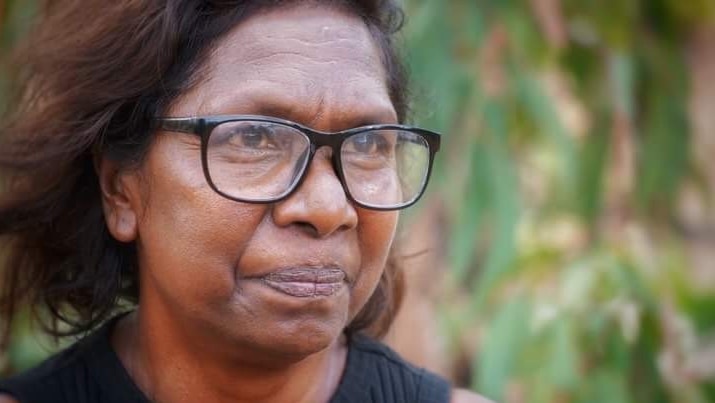 Aboriginal woman Merrikiyawuy Ganambarr-Stubbs looks hopeful.