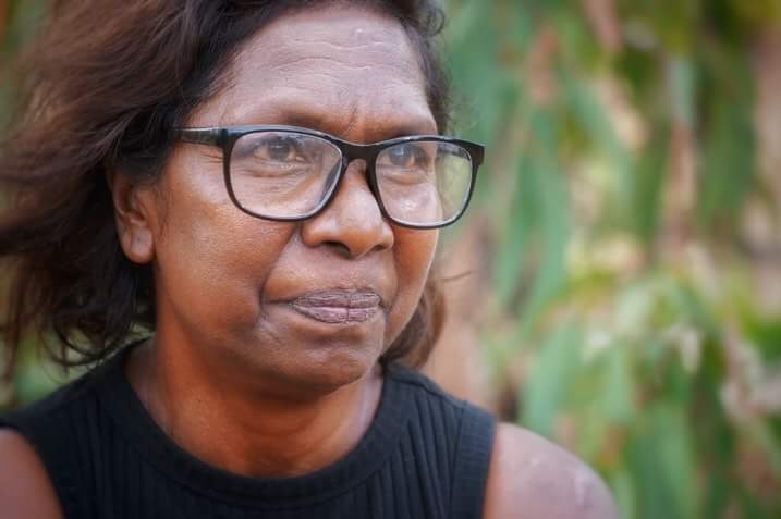 Aboriginal woman Merrikiyawuy Ganambarr-Stubbs looks hopeful.