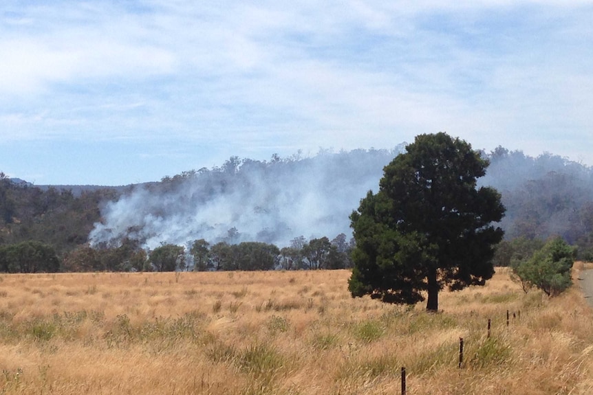 Blessington bushfire smoke.