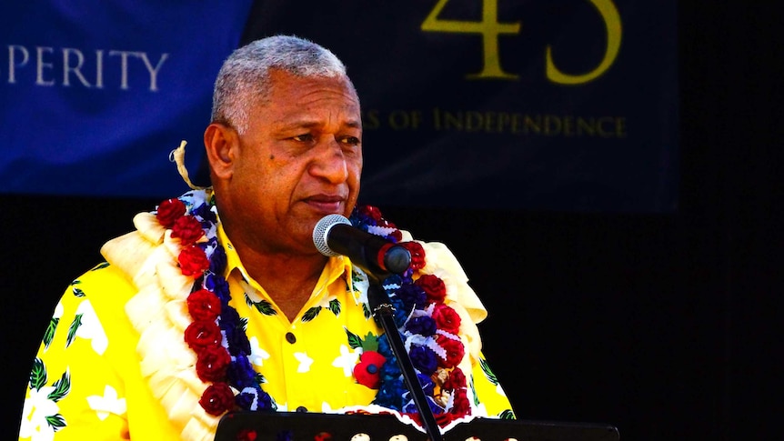 Frank Bainimarama at Fiji Day celebrations