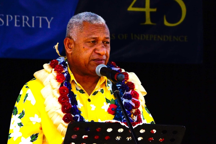 Frank Bainimarama at Fiji Day celebrations