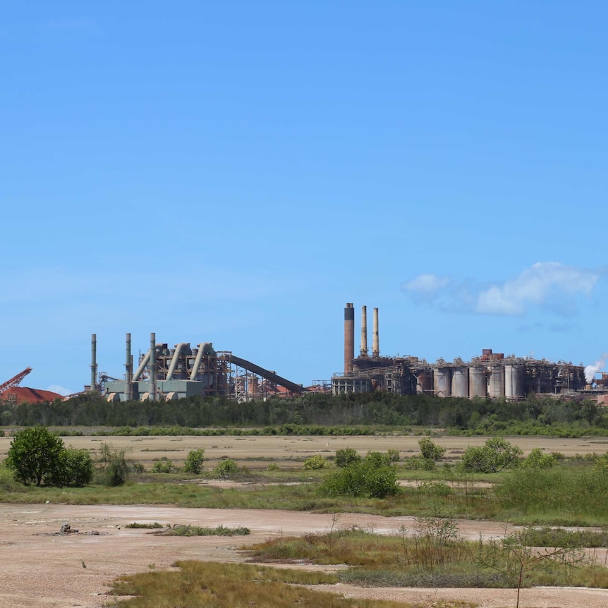 The Queensland Alumina Limited refinery in Gladstone.