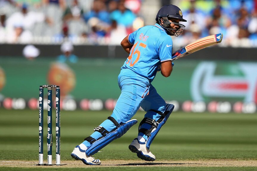 Rohit Sharma bats for India against Bangladesh