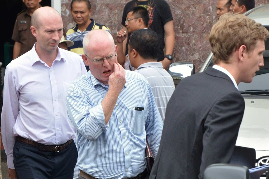 Julian McMahon leaves Cilacap District Prosecutor Office