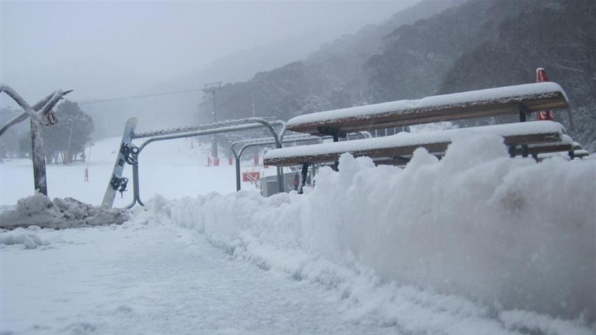 Heavy snow has been falling at Thredbo, with 70 centimetres expected over the coming week.