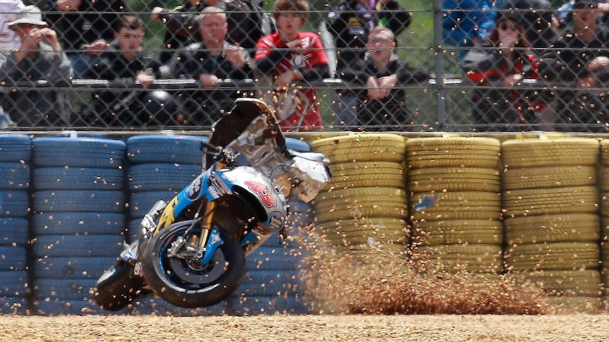 Jack Miller's wrecked Honda