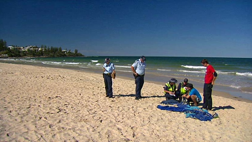 The 32-year-old died on Kings Beach at Caloundra on Saturday.