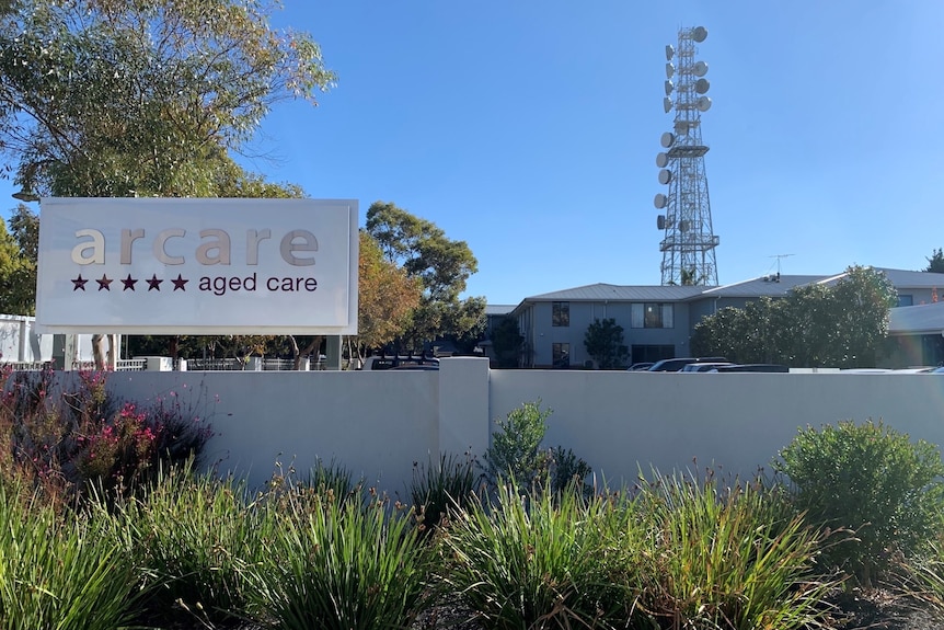 The outside of the Arcare Maidstone aged care facility on a sunny day.