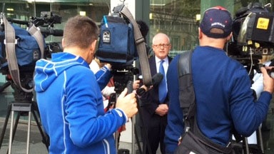 Paddy Phillips SA Health at a news conference