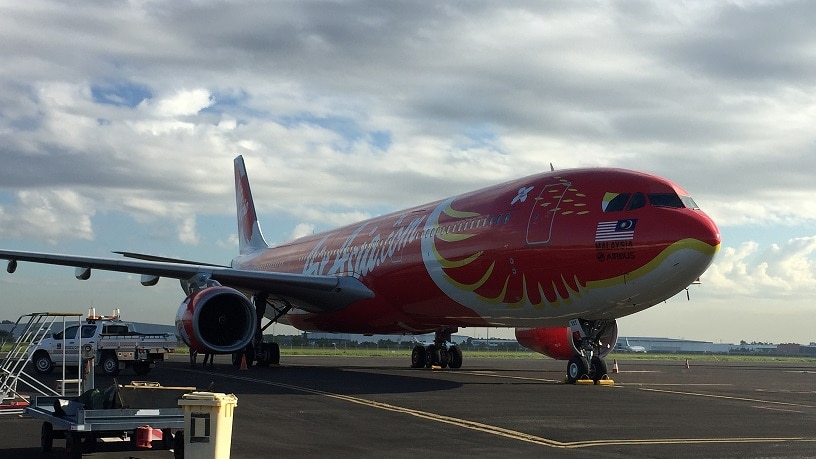 The AirAsia plane was still grounded at the Brisbane Airport on Tuesday morning after the emergency landing.