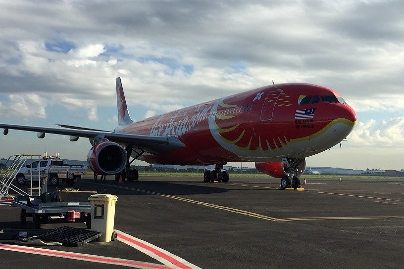 The AirAsia plane was still grounded at the Brisbane Airport on Tuesday morning after the emergency landing.