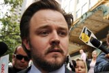 Actor Matthew Newton leaves the Downing Centre Court