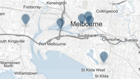 A map shows the path a driver took from Windsor to Melbourne before police say he intentionally drove into pedestrians.