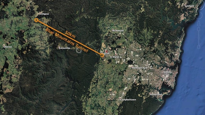 World's longest tunnel under Blue Mountains ruled out