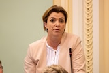 Melissa McMahon, speaks during Question Time at Parliament House in Brisbane.