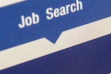 A computer screen shows the job search website Seek