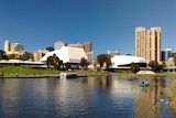 View of Adelaide across the Torrens river.