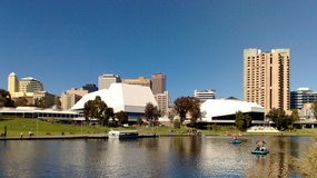 View of Adelaide across the Torrens river.