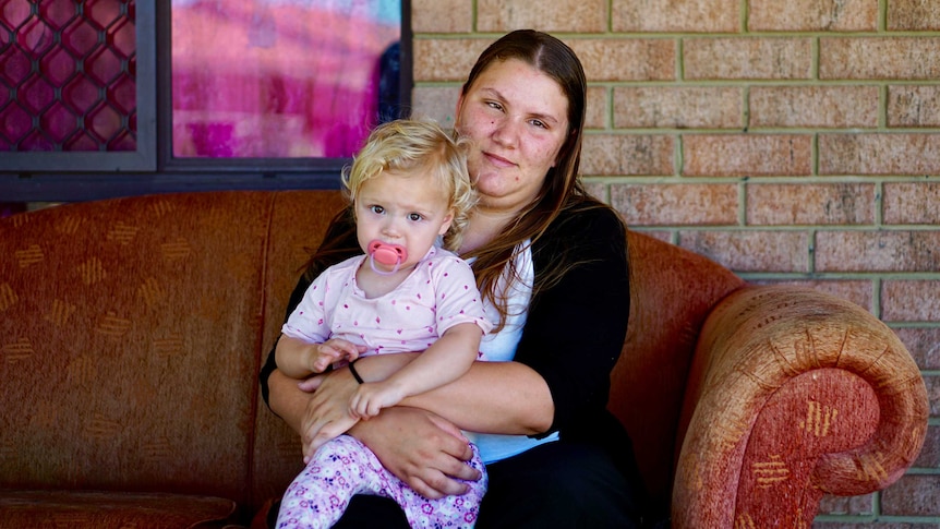 Perth woman Jayde Lowe with her daughter.