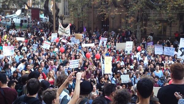 Student protest in Sydney