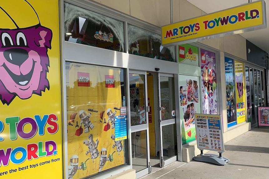 Shopfront of Mr Toys Toyworld at Burleigh Waters on Queensland's Gold Coast.