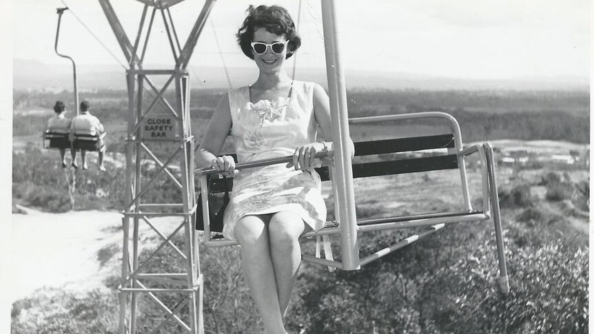 Mary on the chair lift